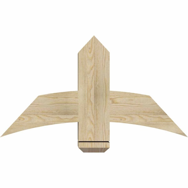 Ekena Millwork Bellingham Rough Sawn Timber Gable Bracket, Douglas Fir, 36"W x 19"H x 6"D x 6"F, 13/12 Pitch GBW036X19X0606BEL00RDF - main